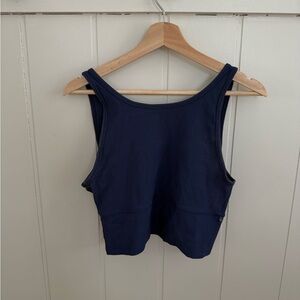 Lululemon Navy Ribbed Power Pivot Tank